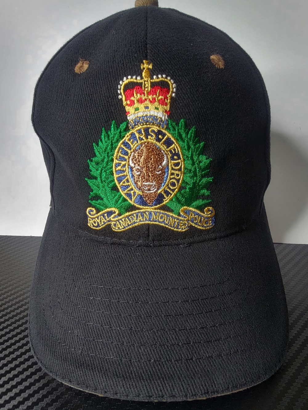 Royal Canadian Mounted Police Embroidered Black Baseball Cap Strapback Size O/S